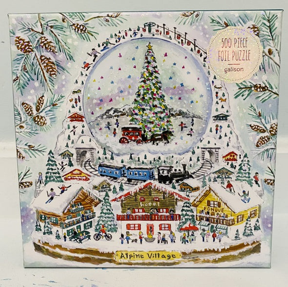 Alpine Village Snow Globe Puzzle