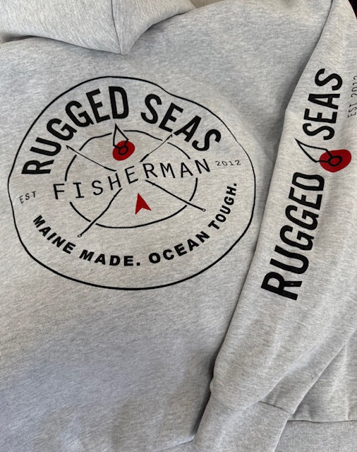Rugged Seas Hoodie in Light Gray