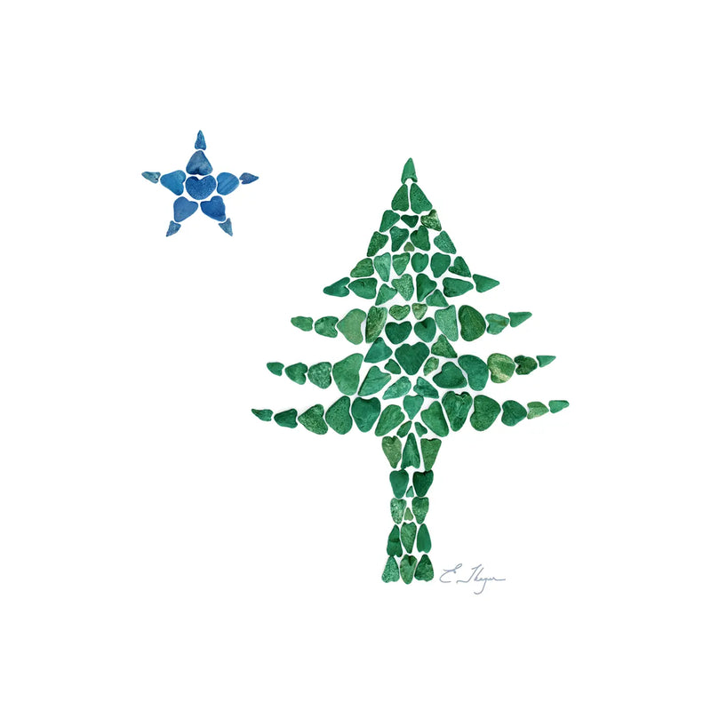 Print Love Rocks ME  Maine Flag 11x14