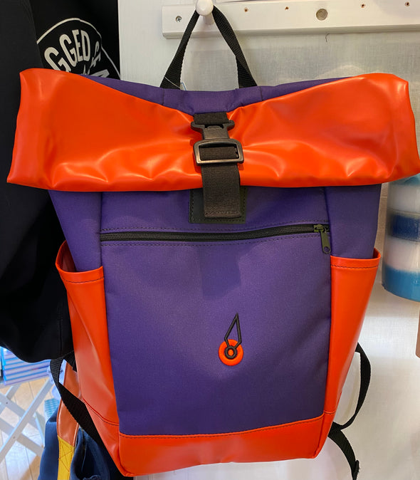 Rugged Roll Top Backpack Purple/Orange