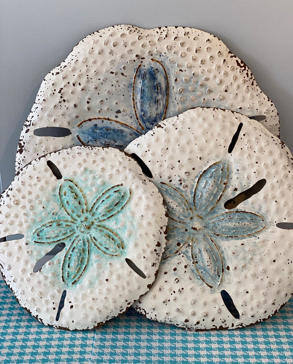 White Metal Sand Dollars