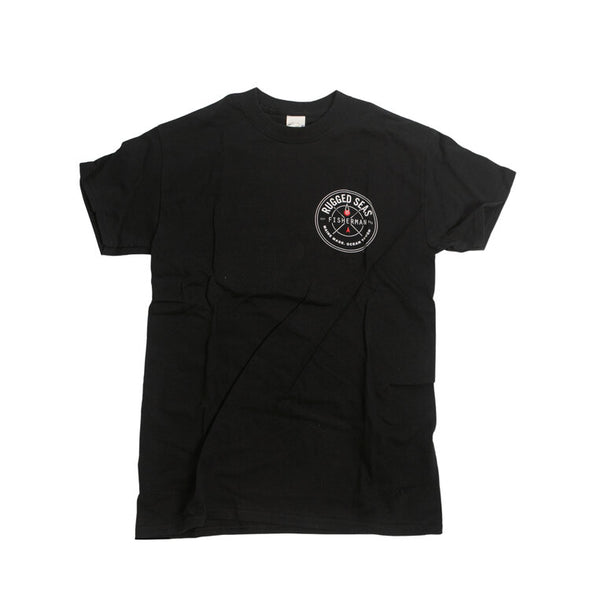 Rugged Seas Short Sleeve Tee in Black