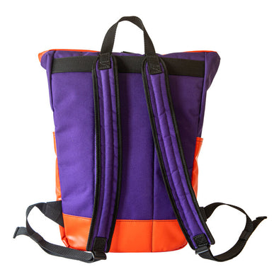 Rugged Roll Top Backpack Purple/Orange