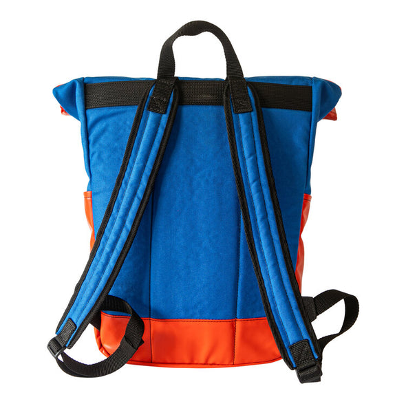 Rugged Roll Top Backpack Blue/Orange