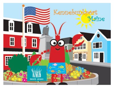 Kenny the Lobster Shopping Postcard