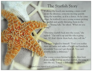 The Starfish Story postcard